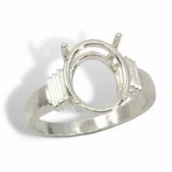Oval Tri Slash Pre-notched Ring Mounting