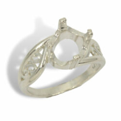 Oval Fancy Prong Pre-notched Ring Mounting