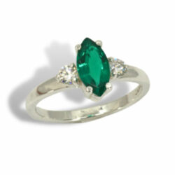 Marquise Accented Pre-notched Ring Mounting