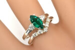 Marquise Accented Pre-notched Ring Mounting Set