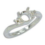 Round Twist Accent Pre-notched Ring Mounting