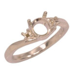 Round Twist Accent Pre-notched Ring Mounting