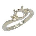 Round Twist Accent Pre-notched Ring Mounting