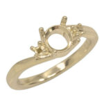 Round Twist Accent Pre-notched Ring Mounting