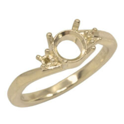 Round Twist Accent Pre-notched Ring Mounting