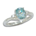 Moissanite Oval Accented Ring