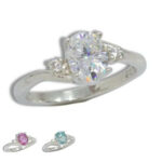 Moissanite Oval Accented Ring