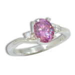 Moissanite Oval Accented Ring