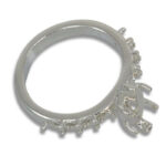 Marquise Basket Head Accented Pre-notched Ring Mounting