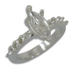 Marquise Basket Head Accented Pre-notched Ring Mounting