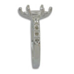 Marquise Basket Head Accented Pre-notched Ring Mounting