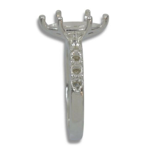 Marquise Basket Head Accented Pre-notched Ring Mounting