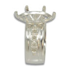Marquise Accented Cigar Band Style Ring Mounting