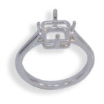 Square Solid Cathedral Pre-notched Ring Mounting