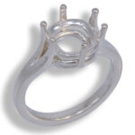 Cushion Cathedral Pre-notched Ring Mounting