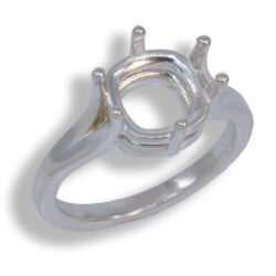 Cushion Cathedral Pre-notched Ring Mounting