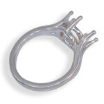 Cushion Cathedral Pre-notched Ring Mounting