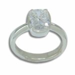 Lab Created Diamond Elongated Cushion 2.49ct E VVS2 Bezel Prong Ring