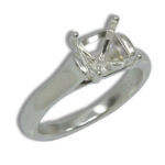 Octo Square Cathedral Pre-notched Ring Mounting - Sterling Silver