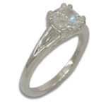 Lab Created Diamond Cushion Cut 1.83ct E VVS2 Split Cathedral Ring