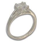Lab Created Diamond Cushion Cut 1.83ct E VVS2 Split Cathedral Ring