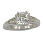 Lab Created Diamond The Quinn - Cushion Cut 1.83ct E VVS2 Split Cathedral Ring