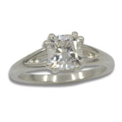 Lab Created Diamond The Quinn - Cushion Cut 1.83ct E VVS2 Split Cathedral Ring