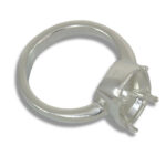 Cushion Bezel Design with Prongs Pre-notched Ring Mounting