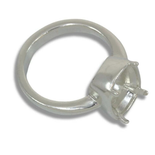 Cushion Bezel Design with Prongs Pre-notched Ring Mounting