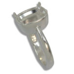 Cushion Bezel Design with Prongs Pre-notched Ring Mounting