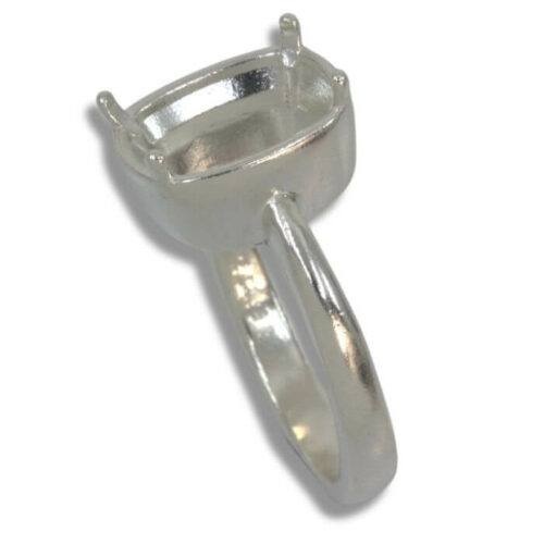 Cushion Bezel Design with Prongs Pre-notched Ring Mounting