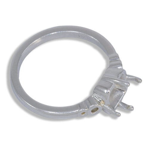 Odette - Princess Cut Circle Design Pre-notched Ring Mounting