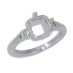 Odette - Princess Cut Circle Design Pre-notched Ring Mounting