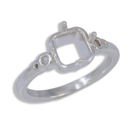 Odette - Princess Cut Circle Design Pre-notched Ring Mounting