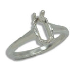 Elongated Hexagon Cathedral Pre-notched Ring Mounting
