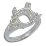 Cushion Triple Side Accent Pre-notched Ring Mounting
