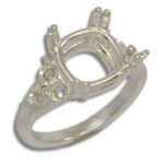 Cushion Triple Side Accent Pre-notched Ring Mounting