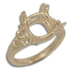 Cushion Triple Side Accent Pre-notched Ring Mounting