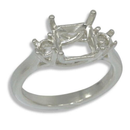 Octo Square Accented Trellis Pre-notched Ring Mounting