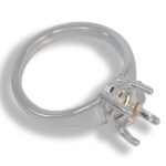 Hexagon Wide Band Solitaire Pre-notched Ring Mounting