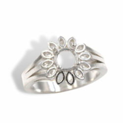 6mm Round Petal Pre-notched Ring Mounting