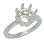 Round Deep Cut 8 Prong Pre-notched Ring Mounting