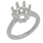 Round Deep Cut 8 Prong Pre-notched Ring Mounting