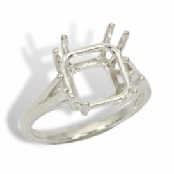 Princess Square 8 Prong Basket Style Pre-notched Ring Mounting