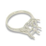Emerald Cut 8 Prong Pre-notched Ring Mounting