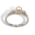 Pearl Scroll Design Ring Mounting