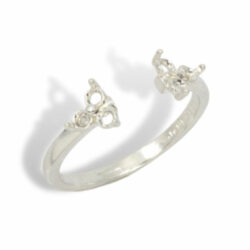 Split Triple Accented Ring Shank