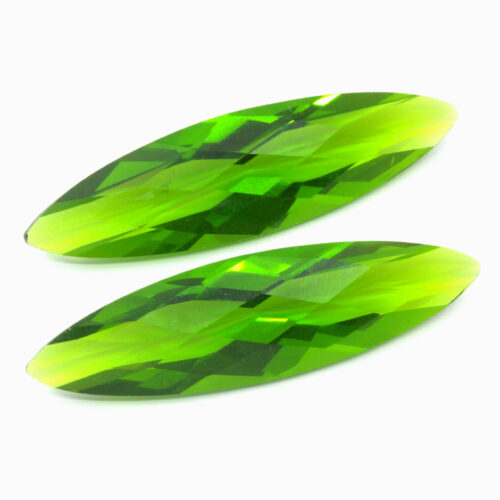Simulated Peridot 30x8mm Marquise Checker Top