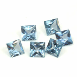 Lab Created Blue Spinel #106 6mm Princess Cut 6 Pack Clearance