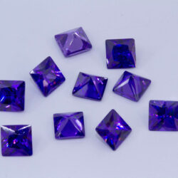 Violet Cubic Zirconia 5mm Princess Pack of 10 Clearance